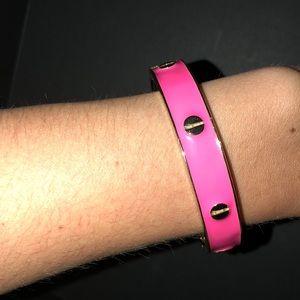Pink and gold “nail” bracelet